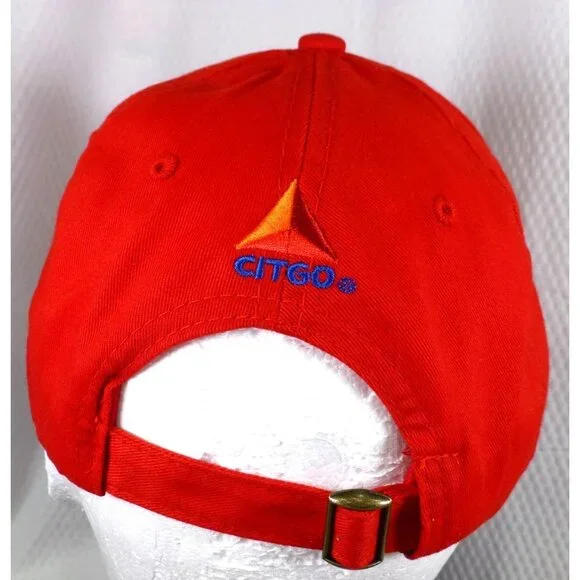 Citgo Red Adjustable Baseball Cap With Embroidered Logo For Adults - Picture 4 of 8